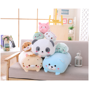 9 stili animale dinosauro maiale <span class=keywords><strong>gatto</strong></span> orso simpatico cartone animato morbido Panda criceto elefante cervo bambola farcita per regalo cuscino bambino - Product Image 4