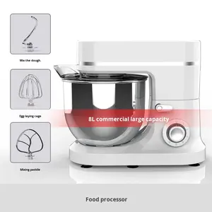 Mélangeur commercial batteur à oeufs crème haute puissance 8L 6L pétrissage multi-fonction <span class=keywords><strong>hachoir</strong></span> à <span class=keywords><strong>viande</strong></span> presse-agrumes pour usage domestique électrique - Product Image 2