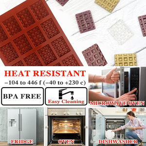 Rectángulo redondo de silicona Mini molde para hacer gofres antiadherente pastel galleta Chocolate Bar hacer molde para hornear - Product Image 4