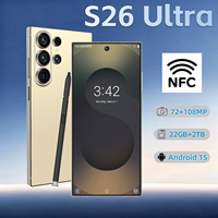 Smartphone Android S26 Ultra 5G en gros, modèle 2026, écran 6,9 pouces, 22+2 To, batterie 8000 mAh, NFC, 8 cœurs, débloqué