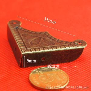 <b>Corner</b> <b>Protector</b> Carbon Steel 51x39x9mm Antique Style For Wooden Box Durable - Product Image 1