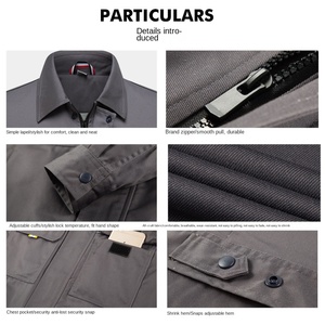 Combinaisons <span class=keywords><strong>de</strong></span> travail en <span class=keywords><strong>lin</strong></span> printemps-automne unisexe, protection du travail haut <span class=keywords><strong>de</strong></span> gamme, vêtements d'<span class=keywords><strong>atelier</strong></span> d'usine - Product Image 5