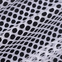 Tissu en maille 100 % polyester blanc 110 g/m² léger et respirant pour sac à linge et sac à cordon