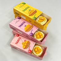Boîte d'emballage personnalisable en carton alimentaire jetable pour tartelettes, sushis, donuts, pâtisseries, gâteaux, biscuits et tartelettes, type tiroir