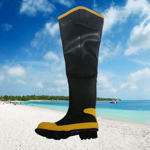 Bottes de sécurité noires au-dessus du genou pour hommes, bottes de pluie en caoutchouc pour le travail agricole avec embout en acier - Product Image 6