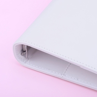 Organisateur personnel personnalisé à feuilles mobiles Planificateur de budget Classeur magnétique blanc A5/A6 Carnet de notes rechargeable à 6 anneaux Couverture de planificateur Filofax