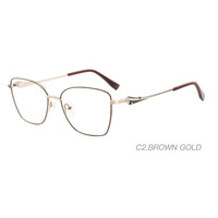 Monture optique carrée en métal légère pour femme, style classique Haoya, la plus vendue, pour usage quotidien, convient à toutes les formes de visage