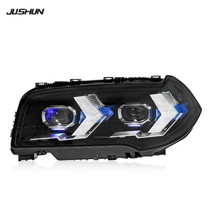 Ensemble de phares à LED Jushun pour BMW X3 E83, forme flèche, DRL avec clignotant laser, 12V, design bicolore - Product Image 3