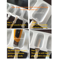 Allforhome — moule à crème glacée en Silicone avec 8/4/1 trous, pour baril de glace, pour Dessert, à faire soi-même, outil avec bâtonnets