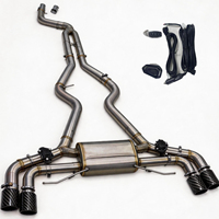 DZ pour 440i/340i/550i F36 F30/F32/F33 Downpipe d'échappement personnalisé en acier inoxydable poli miroir avec valve, garantie de 3 ans