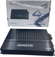 Amplificateur audio de voiture Kenwood KW-45.1 série Reference, 3 pièces, 4 canaux, 3000 W de puissance maximale, amplificateur de voiture haute performance, système audio
