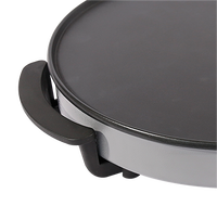 Haute Qualité Poêle À Frire Antiadhésive Électrique Multifonction Plat Fry Chauffage Électrique Pizza Pan Rond En Aluminium NOIR OEM 40 1500