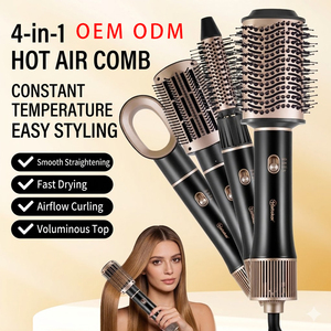 Brosse à air chaud <span class=keywords><strong>Hatteker</strong></span> 4 en 1, 1200W, brosse sèche-cheveux professionnelle à ions négatifs, styler détachable, volumateur pour tous types de cheveux - Product Image 1