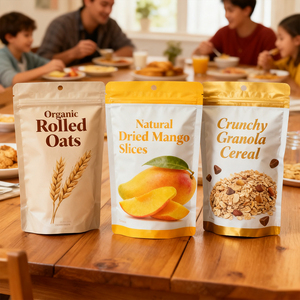 Avena Orgánica, Rodajas de Mango Deshidratado, <span class=keywords><strong>Cereal</strong></span>, Proteína de Suero en Polvo, <span class=keywords><strong>Ositos</strong></span> de Goma, Bolsas de Empaque de Alimentos con Logotipo Personalizado - Product Image 1