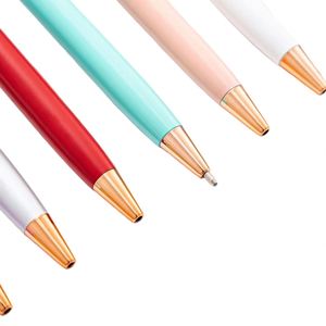 Luxury High-End Office Stationery Customized Logo <b>Colorful</b> Metal Ballpoint <b>Pens</b> Business Hotel <b>Pens</b> Promotional Gift for Office - Product Image 3