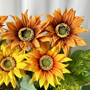 Semi di <span class=keywords><strong>girasole</strong></span> artificiale dell'unità di elaborazione del ramo medio produttori all'ingrosso a basso <span class=keywords><strong>prezzo</strong></span> centro di nozze decorazione della sala <span class=keywords><strong>girasole</strong></span> artificiale rosa - Product Image 2