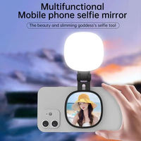 Lampe à selfie magnétique K04, lumière d'appoint pour téléphone rotative à 360°, 3 températures de couleur réglables (2500K-8000K), lampe LED portable