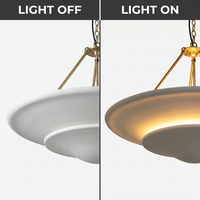 Lustre suspendu YH Nordic pour îlot de cuisine, plafond haut, salle à manger, double couche, blanc, à LED, en laiton