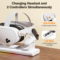 Accesorios de Realidad Virtual de Alta Calidad Compatibles con Meta Quest 2/3/3s, Base de Carga con Cable RGB para VR