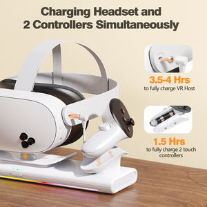 Accessoires de jeu de réalité virtuelle de haute qualité compatibles avec <span class=keywords><strong>Meta</strong></span> <span class=keywords><strong>Quest</strong></span> <span class=keywords><strong>2</strong></span>/3/3s, station de charge filaire RVB pour VR - Product Image 5