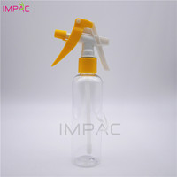 Bouteille de déclenchement de pulvérisation ronde en plastique de 200ml transparente pour liquide d'élimination électrostatique de vêtements