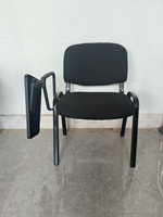 Chaises de conférence de haute qualité ISO Chaise d'école avec tablette d'écriture Chaise de conférence de bureau en tissu Noir Personnalisée