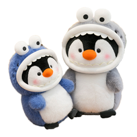 Peluche Adorable Requin-Pingouin Transformable, Coussin Créatif à Câliner pour Enfants, Cadeau d'Anniversaire, Jouet en Peluche Pingouin Amusant