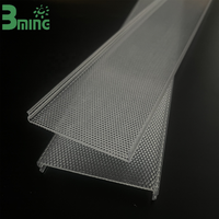 Cache-luminaire linéaire prismatique LED anti-reflet en PC PMMA, diffuseur gaufré pour profil LED, taille personnalisée, fabrication OEM