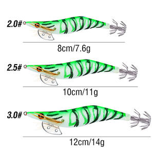Señuelos artificiales Jigging 2,0 #2.5.0 #3,0 # anzuelos de calamar cebo de Pesca de Mar pulpo sepia luminosa <span class=keywords><strong>EGI</strong></span> - Product Image 4