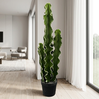 Décoration de pot de plante artificielle en forme de cactus, plante verte artificielle pour la décoration intérieure du salon, du bureau ou de l'hôtel
