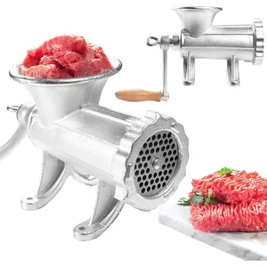 12#Cast Iron Meat Grinder with a Table Fixed Mount, Manual Sausage Grinder and Meat Mincer