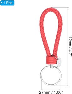 Llavero de Cuero con Correa Trenzada a Mano y Clip de Aleación de Zinc <span class=keywords><strong>para</strong></span> Llaves de Bicicleta, <span class=keywords><strong>Regalos</strong></span> Corporativos, Recuerdos, <span class=keywords><strong>Regalos</strong></span> <span class=keywords><strong>para</strong></span> el Día de San Valentín, <span class=keywords><strong>Regalos</strong></span> de Boda - Product Image 2