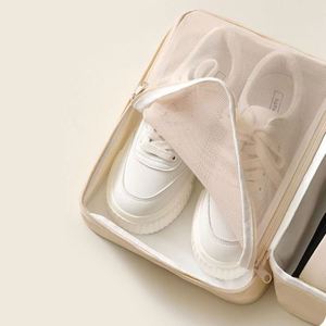Sac à chaussures de voyage pliable, imperméable, respirant, en maille, organiseur de chaussures, pochette de rangement grande capacité pour valise - Product Image 4