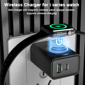 Caricatore da Parete Schitec Nuovo Design 30W con Doppia Porta <span class=keywords><strong>A</strong></span>+<span class=keywords><strong>C</strong></span> e Caricatore Wireless per Orologio, Versioni US EU AU UK, Caricatore USB OEM per Telefono e Orologio - Product Image 2