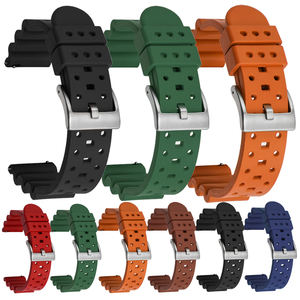 Eraysun <span class=keywords><strong>Bracelet</strong></span> de montre en caoutchouc fluoré 18/20/22/24mm pour Samsung S3 <span class=keywords><strong>Huawei</strong></span> <span class=keywords><strong>GT</strong></span> <span class=keywords><strong>2e</strong></span> - Product Image 2