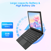 Ordinateur portable étudiant abordable 10,1'' Android 12 Allwinner A133 Quad-Core 2 Go de RAM 64 Go de stockage, fin et léger pour l'éducation et les enfants