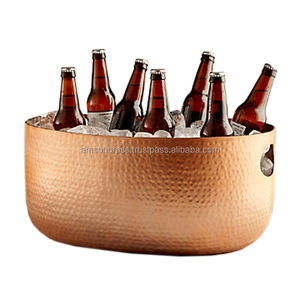 Champagne Cooler Wine Beer <b>Ice</b> <b>Bucket</b> Hammered <b>Ice</b> <b>Bucket</b> Hammered <b>Beverage</b> <b>Tub</b> Catering Tabletop <b>Tub</b> - Product Image 6