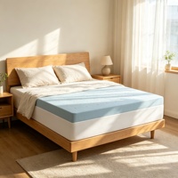 Surmatelas moderne en mousse à mémoire de forme ventilée de 4 pouces, infusé de gel, rafraîchissant, certifié CertiPUR-US et OEKO-TEX, idéal pour les chambres d'hôpitaux