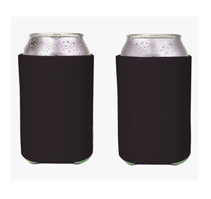 Black Color Customized Foldable Soft Foam Insulated Can <b>Cooler</b> <b>Drink</b> Cup with Woven Label for Fashion Refreshment - Product Image 2