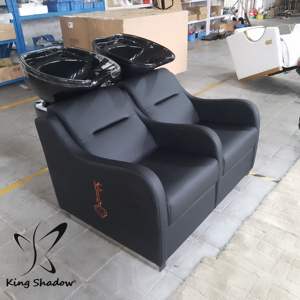 Chaise à shampoing double pour salon de coiffure bols de salon à shampoing chaises de salon de détail - Product Image 1