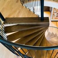 Escaliers d'intérieur rotatifs en bois massif Petit escalier en colimaçon 2025