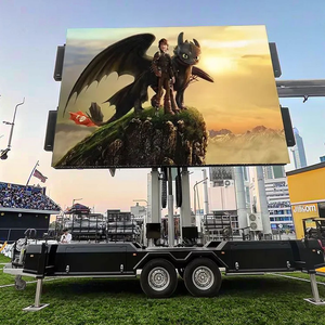 Afficheur LED mobile sur remorque, étanche IP65, levage hydraulique à 360°, panneau solaire mural LED, batterie haute performance pour les événements sportifs - Product Image 3