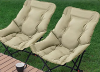 Chaise lune portable à dossier haut, minimaliste, carrée, en aluminium, pliable, durable, en tissu Oxford, pour jardin, mobilier d'extérieur, camping