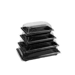 Low price wholesale High Quantity PET disposable food packaging fine japanese sushi tray