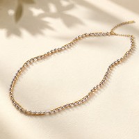 Colliers en acier inoxydable plaqué or 18 carats, double couche, bicolores, géométriques, avec perles serpent, résistants au ternissement et imperméables, vente en gros