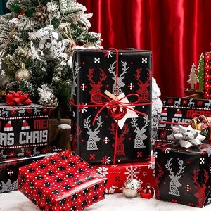 Christmas <b>Wrapping</b> <b>Paper</b> Classic red and black <b>wrapping</b> <b>paper</b> Holiday <b>wrapping</b> <b>paper</b> Vintage <b>Wrapping</b> <b>Paper</b> Daily <b>wrapping</b> <b>paper</b> - Product Image 2