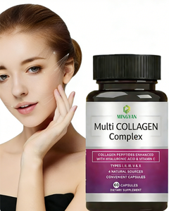 Complément alimentaire en bonbons gélifiés multi-collagène OEM/ODM, types I/II/III/V/X, acide hyaluronique, vitamine C, soutien pour la peau, les cheveux, les ongles et les articulations - Product Image 1