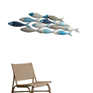 Mediterranean 3D Fish Wall Hanging Blue Wooden Handmade Home Decor <b>Ornament</b> - Product Image 4