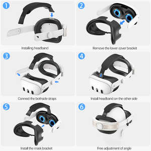 Thái được thiết kế ưu tú không dây <span class=keywords><strong>ABS</strong></span> Vật liệu Headband thực tế ảo chơi game một cách tự do có thể điều chỉnh 221g cho Meta <span class=keywords><strong>Quest</strong></span> 3/3S - Product Image 5
