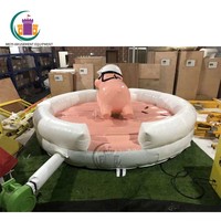 Nouveauté Jeux gonflables de taureau mécanique gonflable bon marché pour enfants et adultes unisexe cochon rose G001